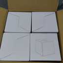 4-Pack White Square Tissue Box Cover with Bottom Lid, ABS Material, 5.1x5.1x5.1 Inch for Home, Office, Hotel, and Restaurant Decor