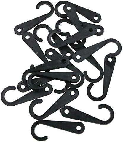 E-outstanding 500pcs Sock Display Hooks 1 3/4 Inch Plastic J-Hooks for Sock Hat Underwear Hanging, Black
