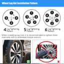 NPAUTO Black Lug Nut 12 x 1.25 Spline Tuner 19mm Hex 1.36" Replacement for Nissan Altima Maxima Armada Titan Xterra Frontier Pathfinder 350Z 370Z, Subaru Outback Legacy Forester Impreza, 20pcs + 1