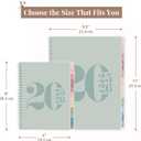 Rileys Academic Planner 2025-2026, Daily, Weekly & Monthly Planner, July 2025 - June 2026, Student Notes Pages, Twin-Wire Binding, Weekly Agenda for School & Work (8.5 x 11-Inches, Green, Typographic)