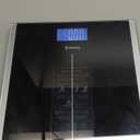 Etekcity Bathroom Scale for Body Weight, Highly Accurate Digital Electronic Weighing Machine for People, LCD Display, Large Size, 6mm Tempered Glass for Safe Home Use, Batteries Included, 400 lbs (Black)