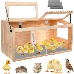 Brooder Box for Chicks, Chick Brooder Boxs, Chick Brooder, Quail Cages, Small Brooder Box for Chick, Ideal for Chicks, Ducks, Quails, Hamsters and Lizards, 31.5'L x 15.8'W x 15.8'H.