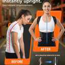Posture Corrector for Women & Men, Back Brace Advanced Full Back Support for Upper & Lower Back Pain Relief, Spine, Neck, and Hump, X-Style Medical-Grade Lumbar Support System with Adjustable Shoulder Straightener and Breathable Design for Long Sitting and Exercise (Black, S)