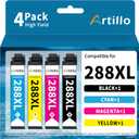 Remanufactured Ink Cartridges Replacement for Epson 288 Ink Cartridges 288XL T288 T288XL for Epson Expression XP-446 XP-440 XP-434 XP-430 XP-340 XP-330 Printer (Black Cyan Magenta Yellow, 4 Pack)