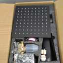 Black Tub Shower Faucet Set Complete with 8-Inch Rainfall Shower Head and Tub Spout Included Shower Valve Tub Shower Trim Kit Matte Black