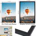 JCJMY 17x22 Picture Frame Black for Poster Photo Picture, Horizontal and Vertical Formats for Wall Hanging, 17 x 22 Wall Gallery Poster Photo Frame for 17 by 22 Photos Posters, Black