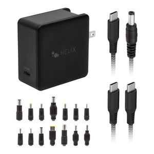 Helix 65W Universal USB-C Laptop Charger Power Adapter (ETHNBC65U) Black