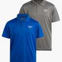 Reebok Boys Polo Shirt - 2 Pack Short Sleeve Collared Polo Shirts School Uniform for Boys - Athletic Performance Golf Shirts XL