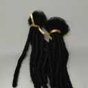 6 inch Interlocking Loc Extensions Human Hair, Soft Human Hair Dreads Extensions, 0.6cm Width 100% Human Hair Dreadlock Extensions, Natural Black (6 inch 20 Strands, 1B 0.6cm)