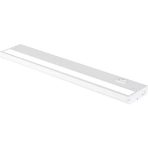 LED Under Cabinet Lighting Hardwired - Linkable Undercabinet Lights for Kitchen - 3CCT 18 Inch White Finish - Undercounter Dimmable Plug in Light or Hard Wired - Under Counter Fixture Direct Wire