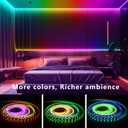2 x dalattin BGRIC 32.8ft LED Strip Lights for Bedroom, 5050 Smart LED Lights with Multiple Colors on One Line, Works with App & IR Remote, Music Sync for Room Decor Party Gaming