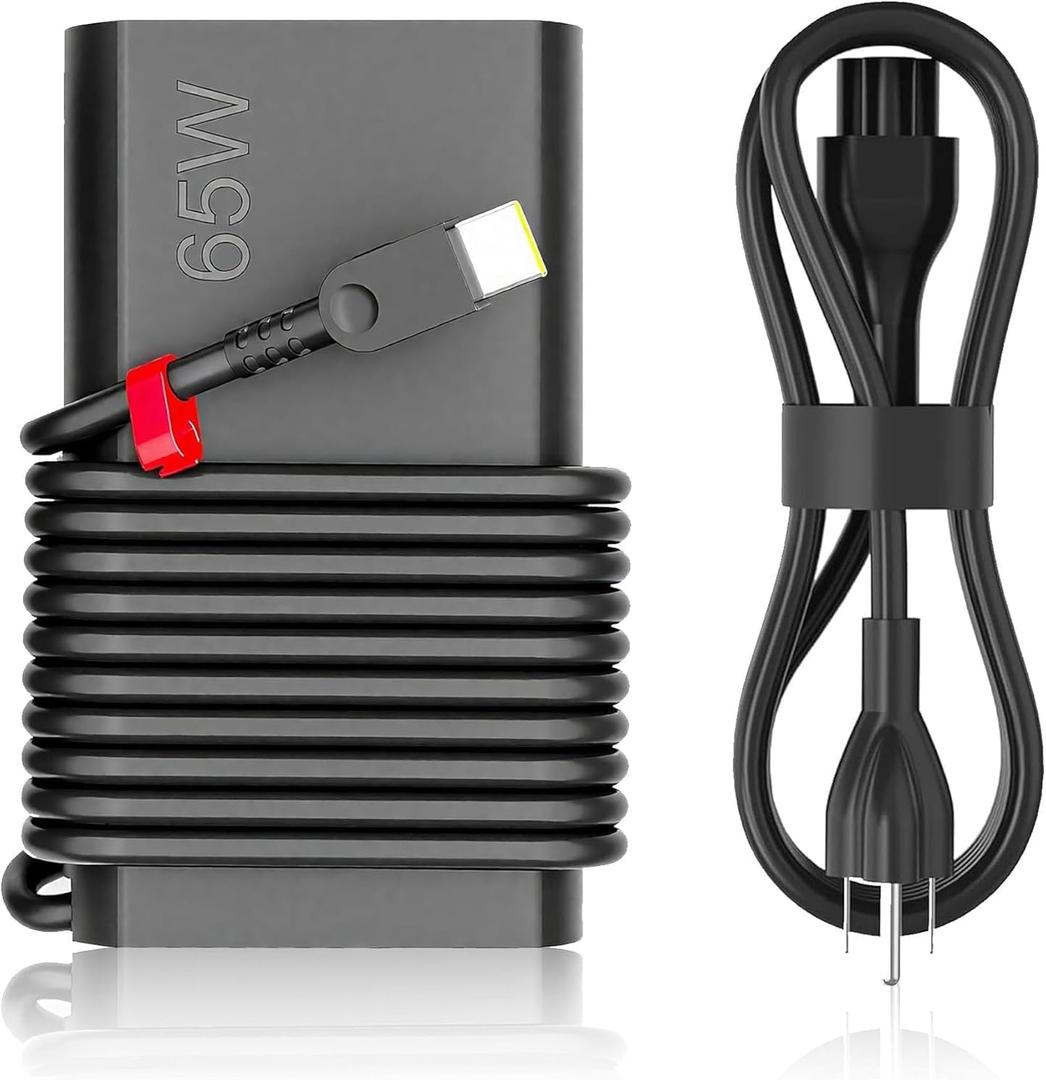 NEW Slim 65W USB C Laptop Charger Compatible with Lenovo Thinkpad Yoga Chromebook Computer Type C Fast Charging Power Cord Ac Adapter
