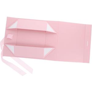 HOMSFOU Elegant Closure Box Rectangle Flip Present Box Decorative Present Packaging Strong Cardboard Lid