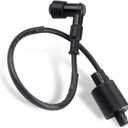 Downhill Motorcycle Racing Ignition Coil, Compatible with CG125/150/250CC High Voltage Package Ignition Coil 90 Degrees, for ATV and Off-road Motorcycle Accessories (Black)