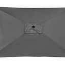 6.5X10FT Rectangular Patio Umbrella Replacement Canopy Outdoor Garden Table Umbrella Fabric Top Market Umbrella Fabric Canopy For 6 Ribs,Canopy Only