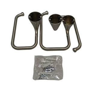rBushed Nickel Single Curtain Rod Bracket Set