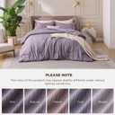 Bedsure Queen Comforter Set - Dark Red Comforter Queen Size, Soft Bedding for All Seasons, Cationic Dyed Bedding Set, 3 Pieces, 1 Comforter (90"x90") and 2 Pillow Shams (20"x26"+2") Grayish Purple Melange