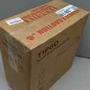 TIPGO Slim Bathroom Trash Can with Lid Soft Close, Step Pedal, 6 Liter / 1.6 Gallon Stainless Steel Trash Bin, Small Garbage Cans for Bedroom, Office, Kitchen (Matte Black)