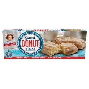 Little Debbie Donut Sticks 6 Individually Wrapped Snack Cakes, 10 OZ Box (EXP 08/13/26)