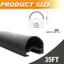 RV Slide Out Seal 1 * 15/16 Inch * 35' D-Seal Wiper Weather Stripping 018-312-EKD Replacement for RV Camper Slideout System Black Rubber