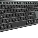 Slim Wireless Keyboard for Mac and Windows, Ultra Quiet Low-Profile Flat Key Board with Full-Size Keys, 2.4GHz Wire Less for PC, Mac, Windows 11/10/8/7