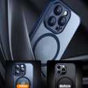 SPIDERCASE Only for iPhone 16 Pro Case, Magnetic Phone Case Just Compatible with iPhone 16 Pro 6.3, Blue/Clear