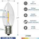 100 Feet C9 Christmas Lights Outdoor with 100+4Pcs LED Bulbs 2700K