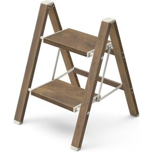 Mayi Plus 2 Step Stool Foldable, Aluminum, Lightweight Step Ladder
