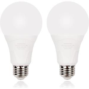 Radar Motion Sensor Light Bulb, 2 Pack A21 15W (100W Equivalent) 1500LM E26 Dusk to Dawn LED Bulbs Outdoor Lighting, Auto Motion Detector Light for Garage, Porch, Driveway, Patio,Daylight 5000k (Daylight 5000k)