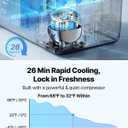 VEVOR Car Refrigerator, DC 12/24V AC100-240V Compressor Electric Cooler, -4F to 68F Truck Refrigerator with APP Control, Wheels & Dual Zone, 48 QT Cars Cooler for RVs, Boats, Camping, Fishing