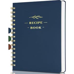Perfect Blank Recipe Book-Recipe Book to Write in Your Own Recipes,Hardcover Personal Blank Recipe Book, Recipe Notebook Hold 144 Exclusive Formula Recipes (deep sea)