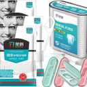 Dental Floss Picks, Flossers Picks for Adult Teeth, Packed in 1pc of Refillable Auto-Ejection-Case and 3pcs of Portable Cases, Hygienic Convenient, Smart Buy, 442pcs (White)