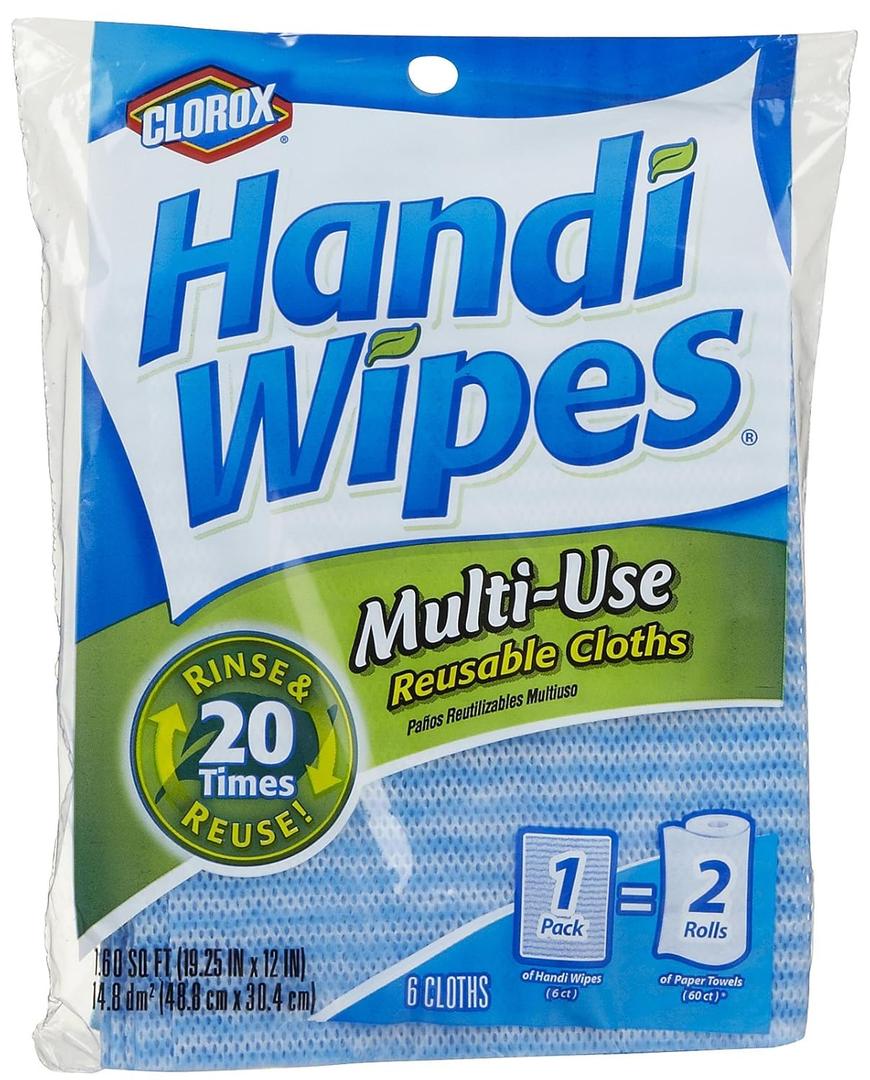 Clorox Handi Wipes Multi-Use Reuseable Cloths 6 ct