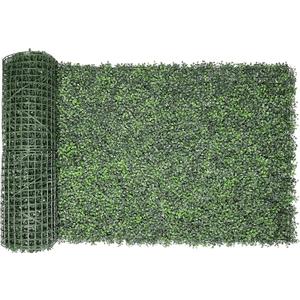 Bybeton Artificial Ivy Privacy Fence Screen, 32"x96" (21.36 sqft) UV-Anti Faux Boxwood Leaves Grass Wall Roll for Patio Balcony Privacy, Garden, Backyard Greenery Wall Backdrop and Fence Decor