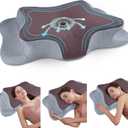 Cervical Neck Pillow for Pain Relief Sleeping, Contour Memory Foam Pillows, Ergonomic Side Sleeper Pillows for Adults, Cooling Orthopedic Neck Support Pillow for Back Stomach Sleepers