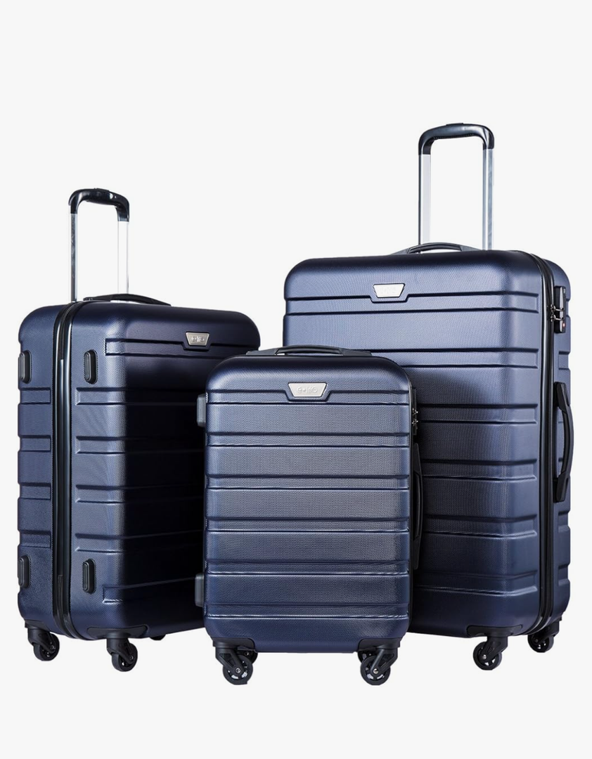 Coolife Luggage 3 Piece Set Suitcase Spinner Hardshell Lightweight TSA Lock