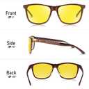 BIRCEN Night Vision Glasses for Driving, Anti Glare HD Al-Mg Frame Night Driving Glasses for Men and Women