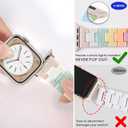 V-MORO Resin Bands Compatible with Apple Watch Series 11/10/9/8/7 Band 45mm 46mm Starlight Buckle Lightweight Fashion Strap Bracelet for iwatch Series SE/6/5/4/3/2/1(Bonbon Rainbow,42/44/45/46/49mm)