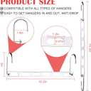 12 Pack Space Saving Hangers for Clothes, Collapsible Metal Hangers Organizer, Clothes Space Savers, Closet Organizers and Storage, Dorm Room Essentials (Silver)