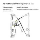 Front Left Driver Side Power Window Regulator with Motor Assembly, for 2004-2008 Ford F-150, 2006-2008 Lincoln Mark LT Base, Replacement for 741-428