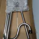Shepherds Hook for Outdoor, 46 Inch Tall & 5/8 Inch Diameter Stainless Steel Heavy Duty Poles to Hang Outdoor Lights with 5 Prongs Base, Suitable for Bird Feeders or Wedding Decors(1pack)