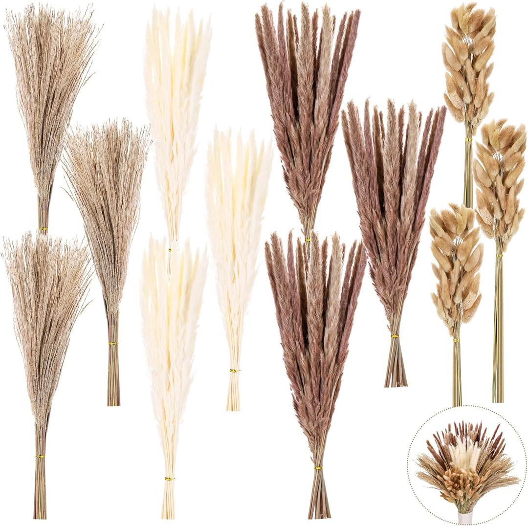 300 PCS Dried Pampas Grass Bouquet, Natural Pampas Grass Decor for Boho Wedding Home Decor, Dried Flower Bouquets for Vase Arrangements in Modern Living Room, Office, Rustic Farmhouse Party 300 PCS Dried Pampas Grass Bouquet, Natural Pampas Grass Decor for Boho Wedding Home Decor, Dried Flower Bouquets for Vase Arrangements in Modern Living Room, Office, Rustic Farmhouse Party