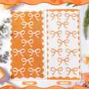 4 Pcs Fall Hand Towels for Bathroom 13 x 29'' Soft 100% Cotton Orange Bow Face Towel Thanksgiving Kitchen Decor Absorbent Preppy Bathroom Decor Bridal Shower Wedding Gift