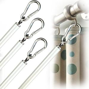 OooWow 36 inch (4 Pack) Pearl White Iron Curtain Pull Wand - Strong Drapery Pull Rod - Verstaile Curtain Wand - Metal Drapery Wand (36in WW 4pk)