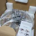 PSHRFANST 19.7" Ceiling Fans with Lights, 6-Speed Remote Control, Dimmable LED, Reversible Quiet DC Motor, Low Profile Flush Mount for Bedroom, Kitchen, Office (White)