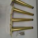 Gold Metal Furniture Legs Heavy Duty Straight Furniture Feet DIY Modern Replacement Legs for Cabinet Sofa Couch Chair-Set of 4 (Gold, 8")