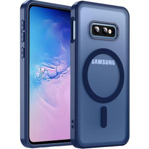 Hensinple for Samsung Galaxy S10e Case Magnetic, Galaxy S10e Phone Case [Compatible with Magsafe] Wireless Charging Transparent Back Phone Case for Samsung S10e, Blue