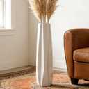 Ceramic Large Floor Vase, GDSZJLJ White 28" Tall Flower Vase Decorative Vases for Living Room Modern Home Decor Office Bedroom Kitchen Wedding House Décor, Gift for Wedding Housewarming