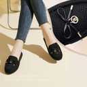 Loafers for Women Comfortable Knit Slip-On Shoes-Breathable Lightweight Driving Walking Mesh Flats for Work Office Comfort (Black)