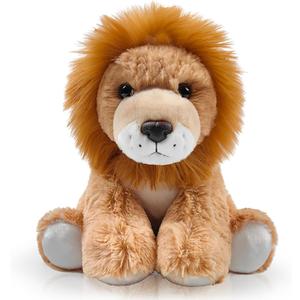 Lion Stuffed Animal Toys, 8.5 Inch Soft and Cuddly Lion Plush Animals Toy, Cute and Realistic Animals Gifts for Boys and Girls Toy for Toddlers 1-3